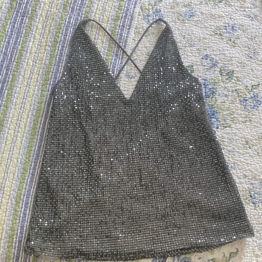 S Express Sequin Tank Top